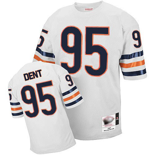 Chicago Bears Authentic White Men Richard Dent Road Jersey NFL Football #95 Throwback